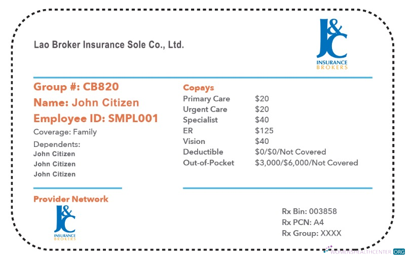 Download Laos health insurance card Photoshop template